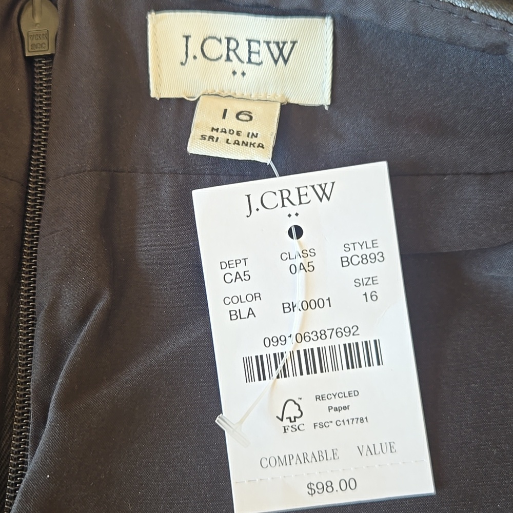 J.Crew Factory Faux Leather A-Line Mini Skirt Black NWT 16 - Picture 11 of 16